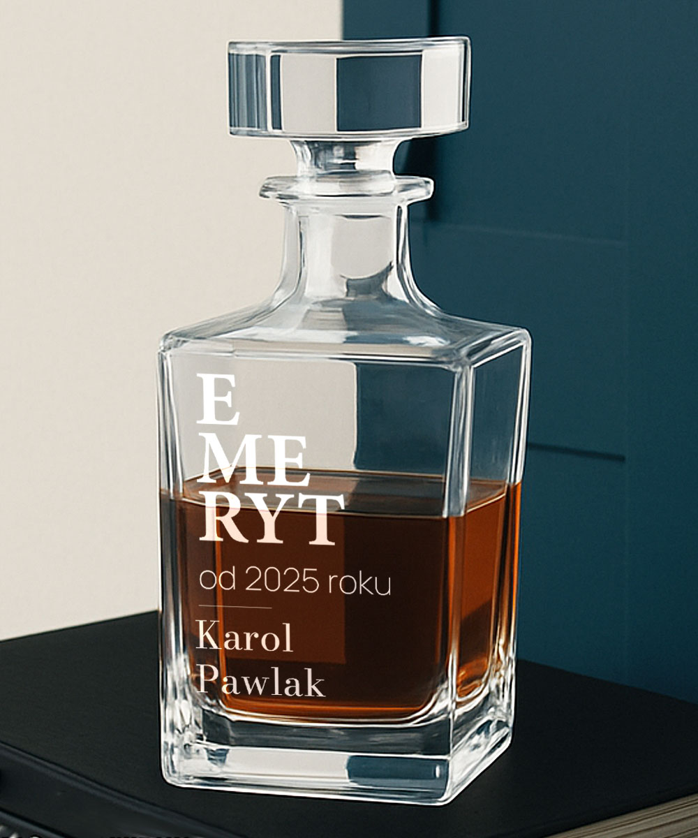 Karafka z Grawerem na Emeryturę – elegancki prezent