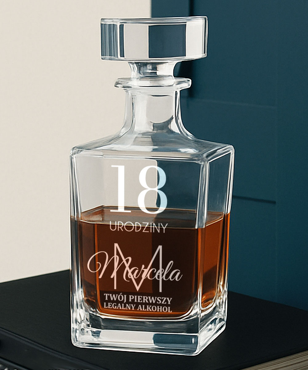 Karafka z Grawerem na 18 Urodziny – Pierwszy Alkohol