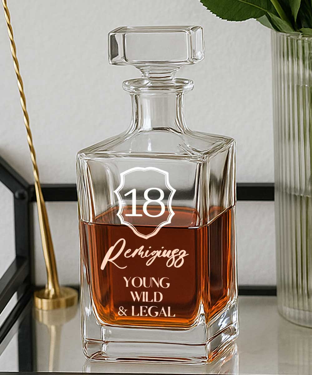 Elegancka Karafka 18-stka – Prezent z Dedykacją YOUNG
