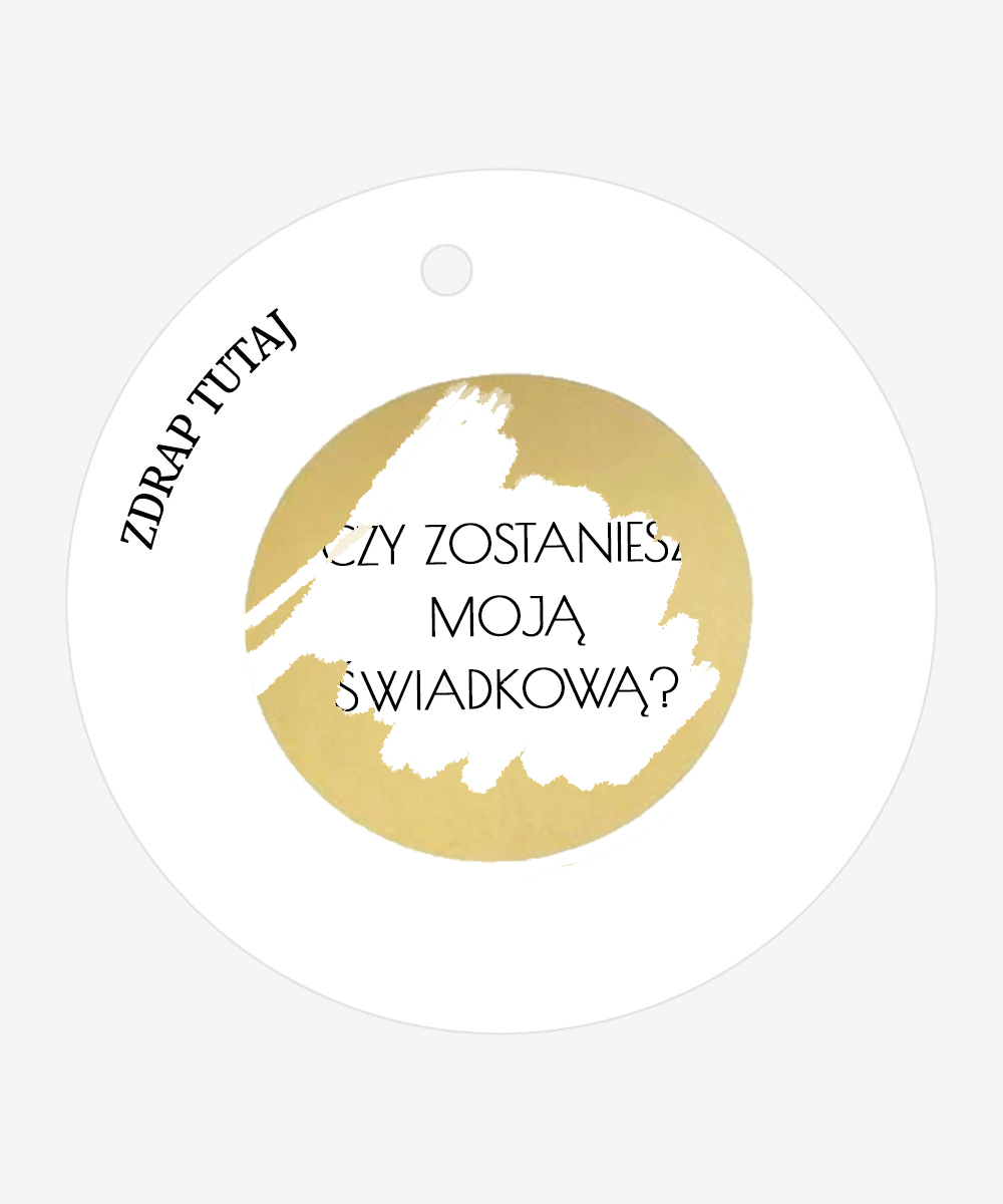 Balon z helem w pudełku dla świadkowej ze zdrapką w stylu boho