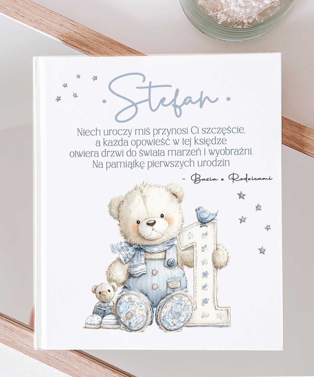 Księga baśni – prezent dla dziecka od chrzestnych roczek Pluszak