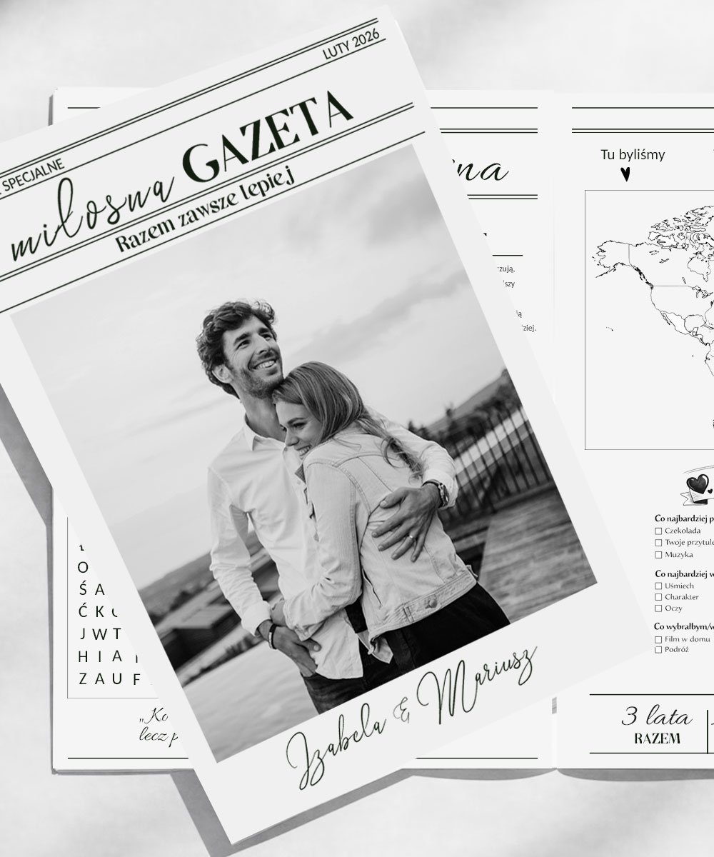 Gazeta Walentynkowa z Waszymi zdjęciami – prezent dla drugiej połówki