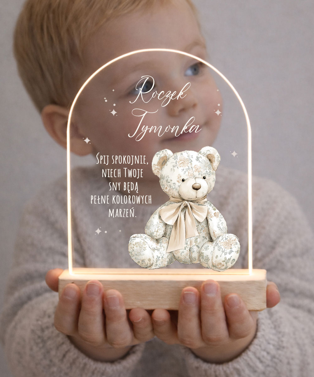 Lampka nocna na Roczek dla Dziecka – Śpij spokojnie