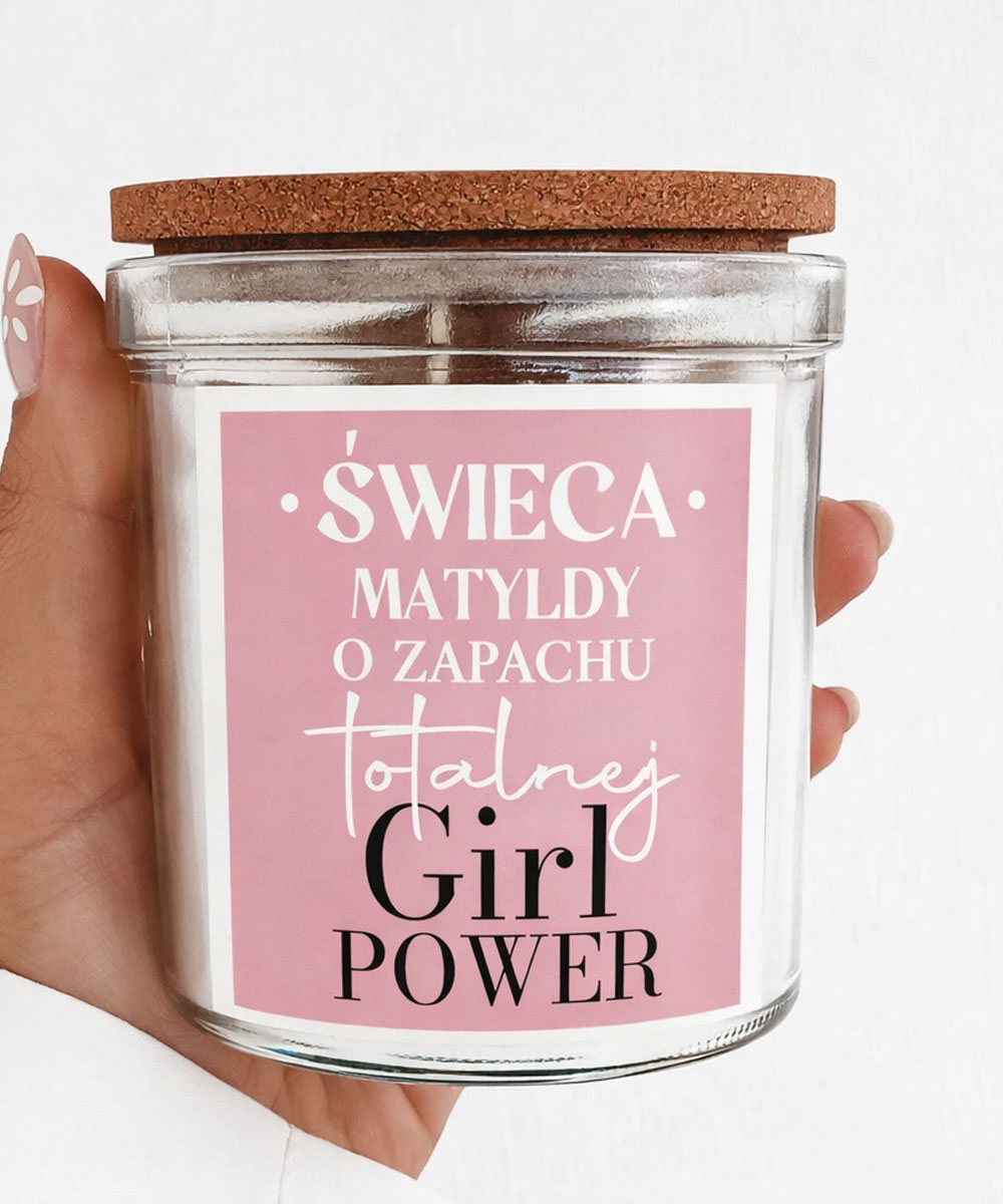 prezent dla najlepszej przyjaciółki - świeca GIRL POWER