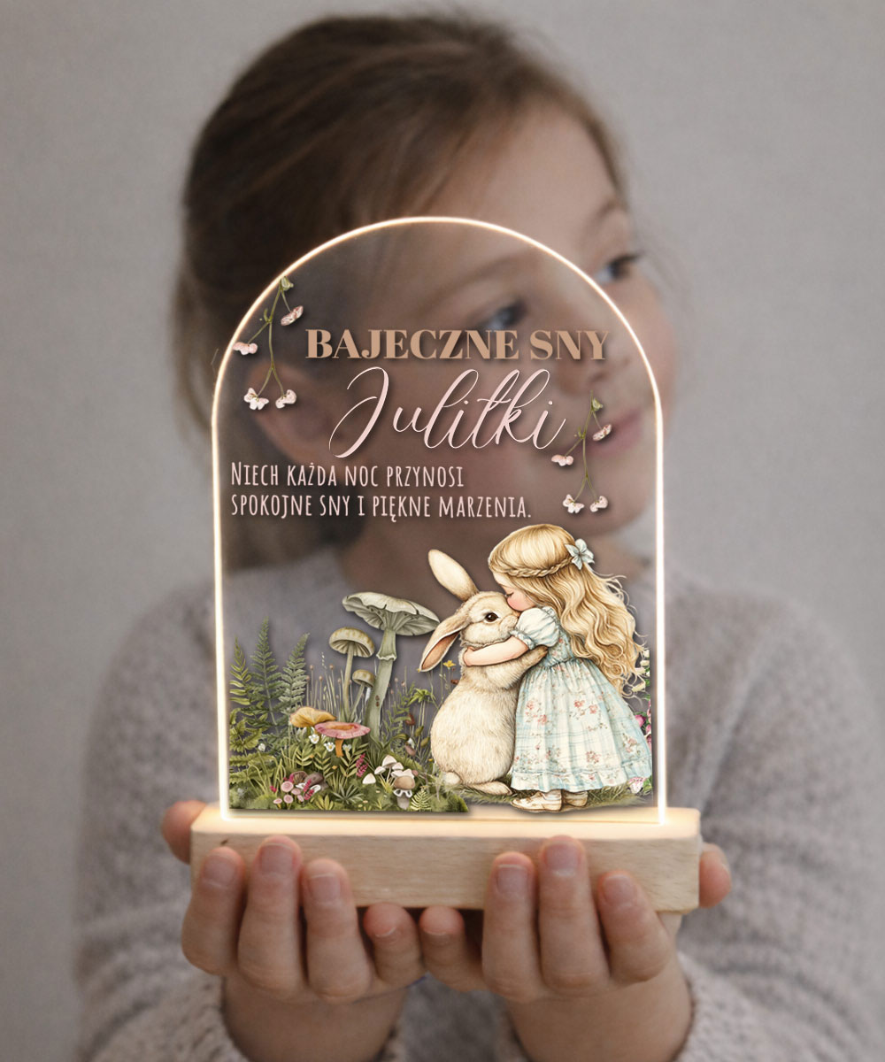 Prezent na roczek Lampka nocna dla dziewczynki - Bajeczne sny