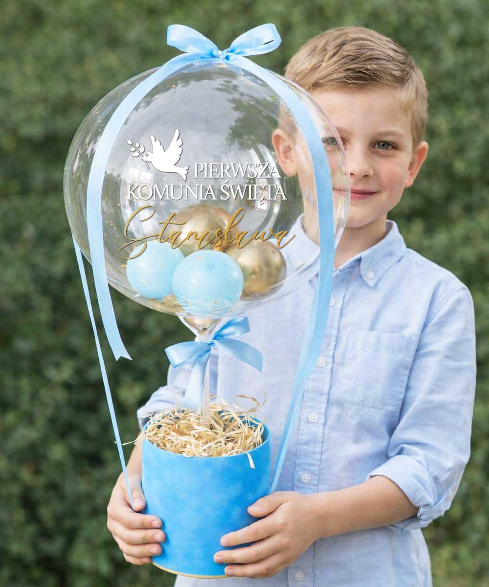 BalonBox na Pierwszą komunię święta dla chłopca - Gołąbek