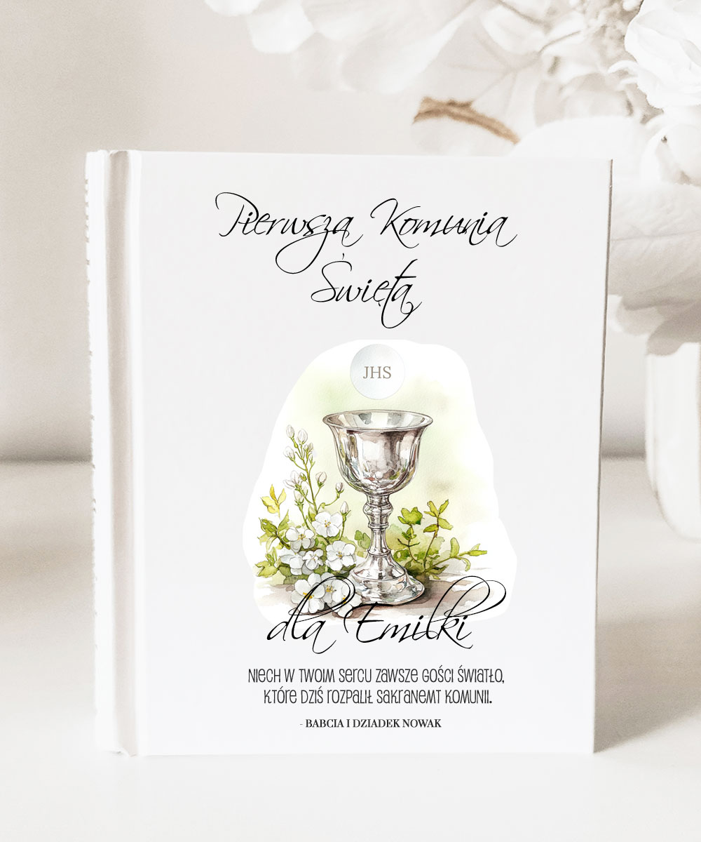 Biblia dla dzieci na komunię w pudełku z personalizacją HOSTIA
