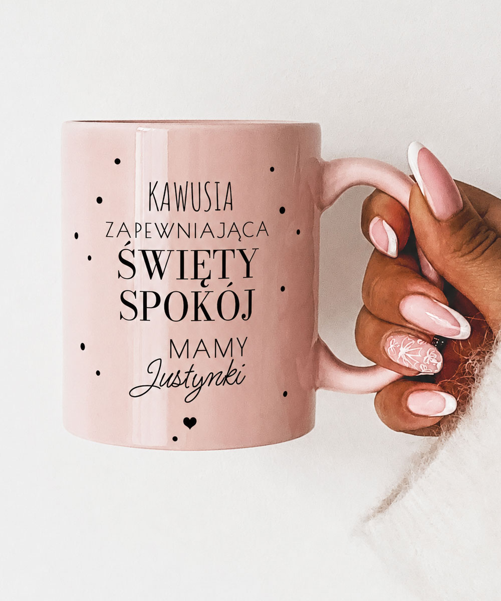 Piękny kubek na dzień mamy - Święty Spokój z imieniem