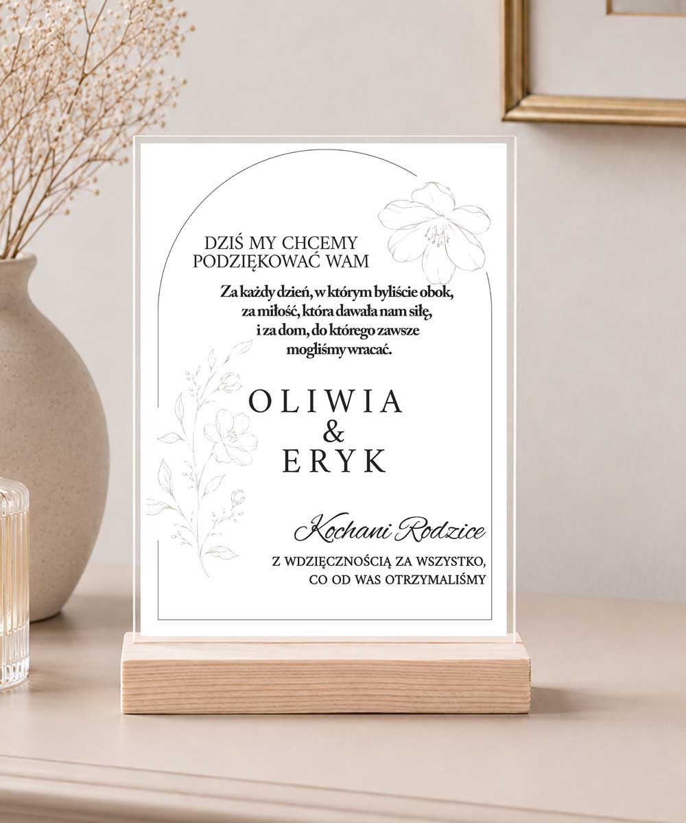 Gotowy prezent na podziękowanie dla rodziców - Statuetka Minimalistyczna
